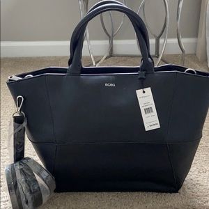 BCBGeneration black geometric tote